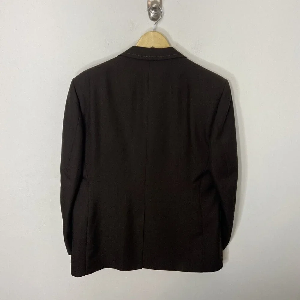 Vintage Jonny Carson Men 42 Brown 70s Blazer Sports Coat‎ Polyester